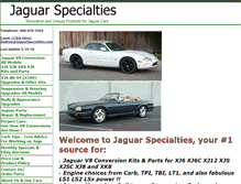 Tablet Screenshot of jaguarspecialties.com